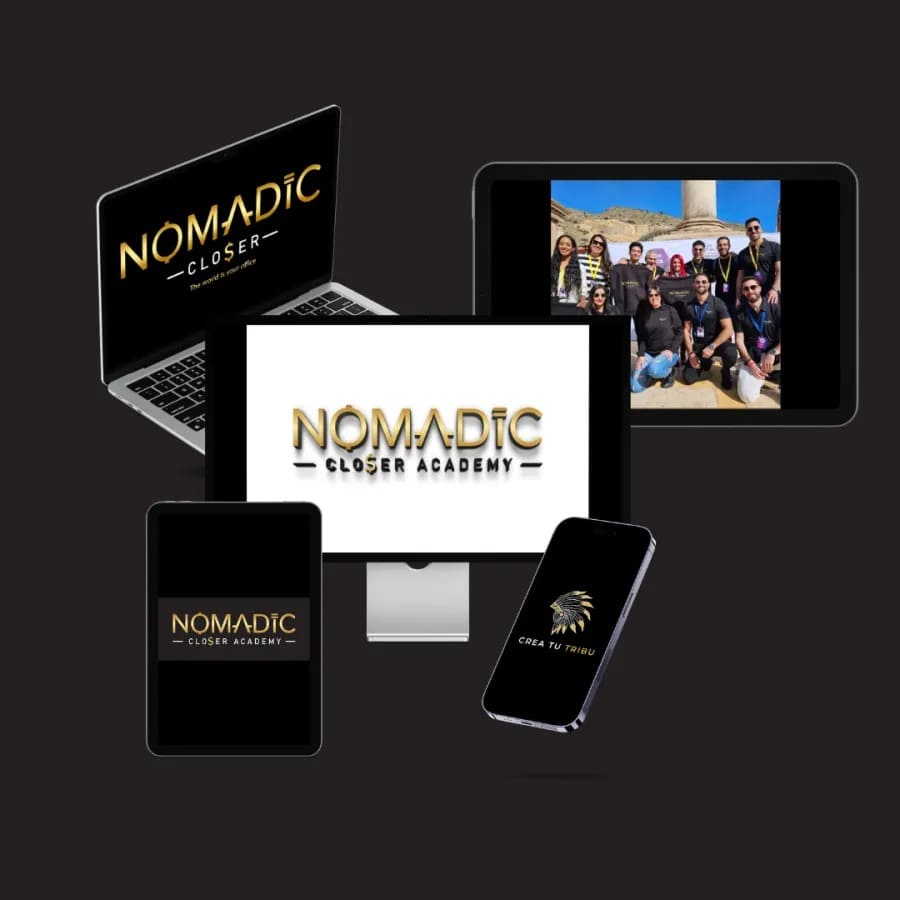 Diferentes dispositivos en los que se puede disfrutar la Nomadic Closer Academy